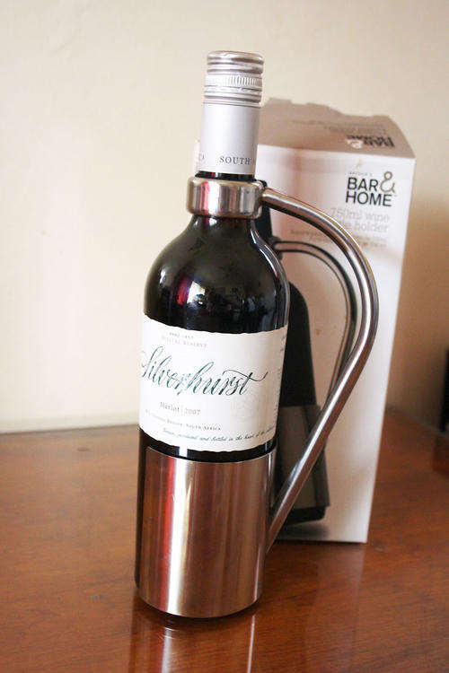 WINE BOTTLE HOLDER - WINE NOT INCLUDED
