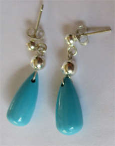 Sterling Silver , Turquoise Earrings
