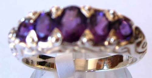 Beautiful Sterling Silver  and  Amethyst Ring