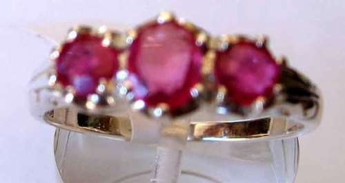Sterling Silver and Ruby Ring
