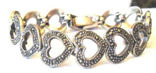 Sterling Silver and Marcasite  Bracelet