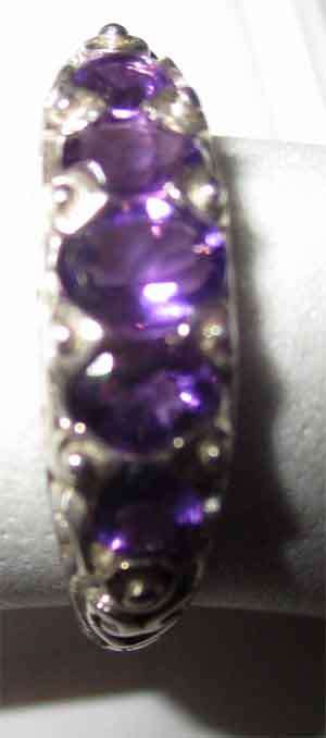 Beautiful Sterling Silver  and  Amethyst Ring
