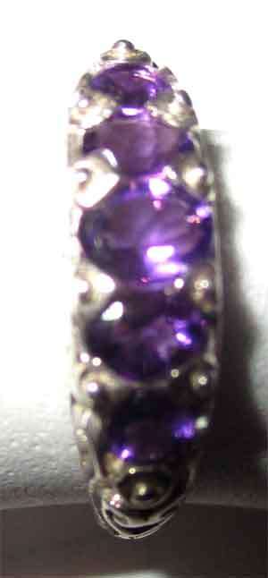 Beautiful Sterling Silver  and  Amethyst Ring
