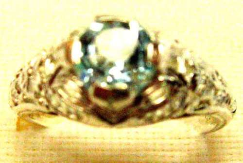 Solid 925 -Sterling Silver and Genuine Blue topaz  Ring.