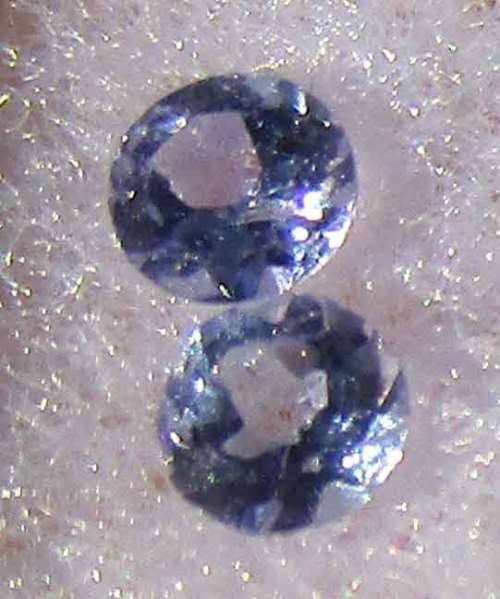 1 lot Tanzanite- 2 Pieces 2.20mm round 0.09 ct.Price/ both