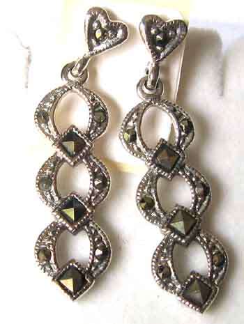 Sterling Silver  & Marcasite Earrings.