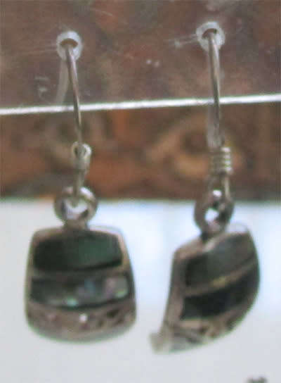 925  solid Sterling Silver and Shell Earrings