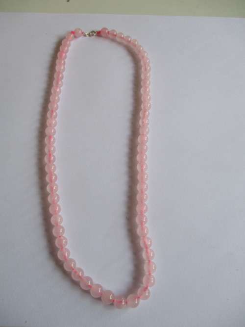 Genuine Pink Quartz Necklace