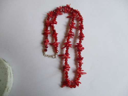 Carnelian and Coral Necklace