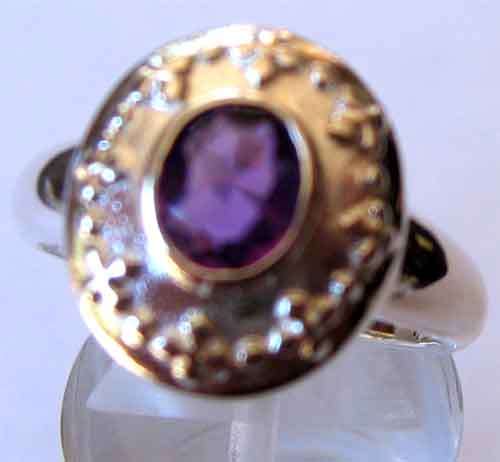 925  Sterling Silver and Amethyst Ring