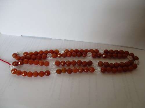 Carnelian and Crystal Necklace