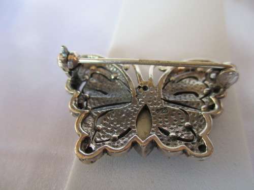 Beautiful Sterling Silver, Marcasite and M O P Brooch