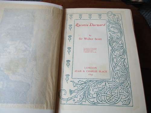 Quentin Durward- By Sir Walter  Scott  Victori Edition & C. Black