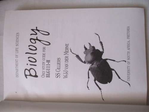 Biology ONLY STUDY GUIDE FOR BLG111-H   SS CILLIERS  WJJ VAN DER MERWE