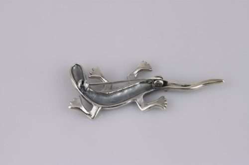 Art deco 925 Sterling Silver and Marcasite `Lizard `Brooch