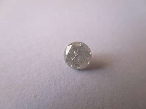 Natural Untreated Salt and pepper Diamond , Round brilliant cut 0.32 ct