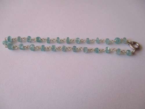 Sterling Silver and Apatite Bracelet