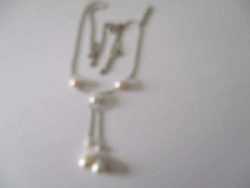 925 Sterling Silver and genuine Culture Peals  Neckale