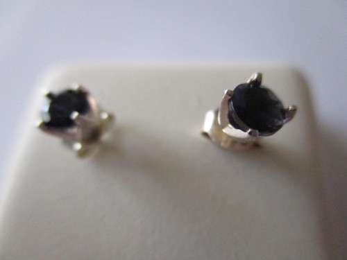 Sterling Silver and Iolite Earrings /Stud