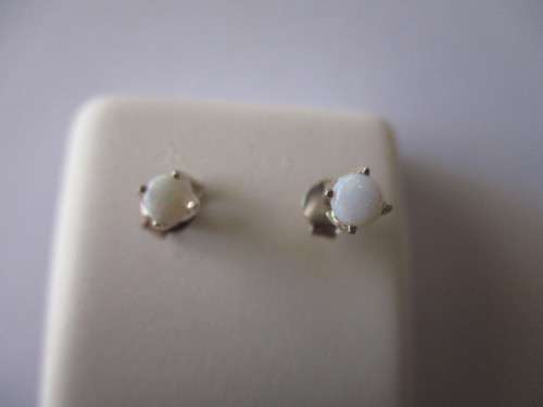 925-Sterling Silver and Genuine Australian Opals Studs/ Earrings