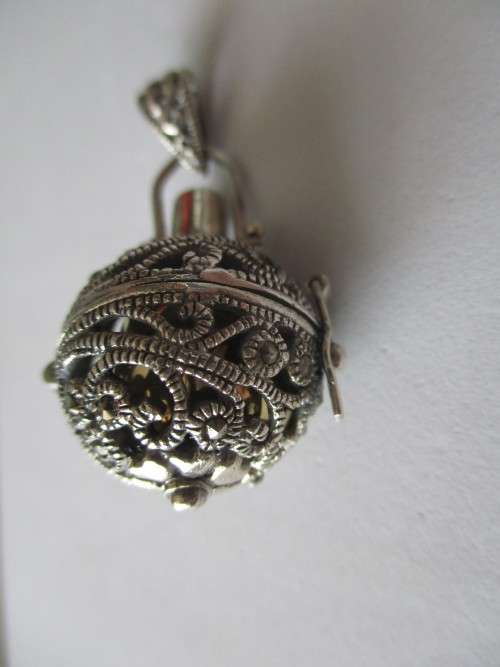 925 Sterling Silver `Rattle  Pendant