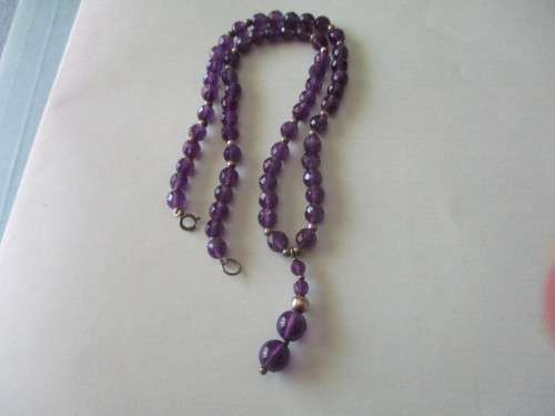 Genuine Amethysts and Sterling Silver Necklace