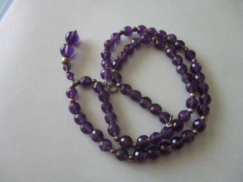 Genuine Amethysts and Sterling Silver Necklace