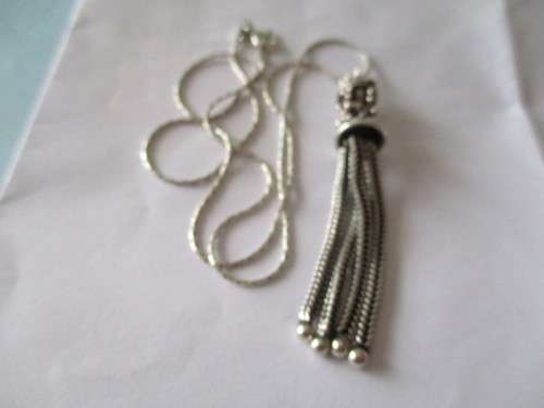 925 Sterling Silver Tassels Necklace