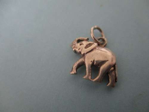 925 Sterling Silver `Elephant `` Charm or Pendat