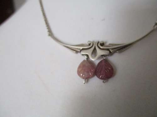 Sterling Silver and Tourmalines Necklace
