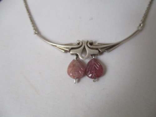 Sterling Silver and Tourmalines Necklace