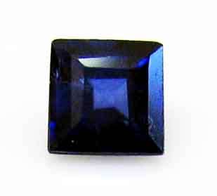 3.00 x 3.00 mm Princess cut Genuine Blue Sapphire .14 ct