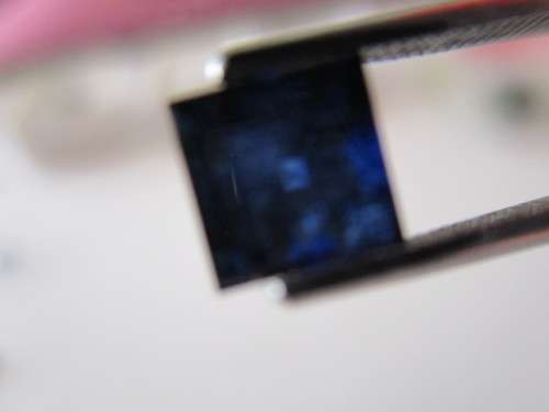 5.10mm Princess cut Blue Sapphire 0.89ct