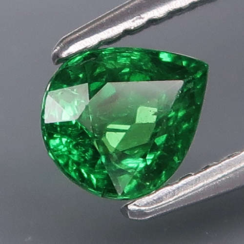 0.68ct Ravishing Color& Full Fire Natural Top Green Tsavorite 6.00 x 3.00mm Pear