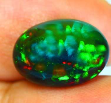 3.18ct Preety Cabochon Black Fire Opal 14.00 x 10.00 mm