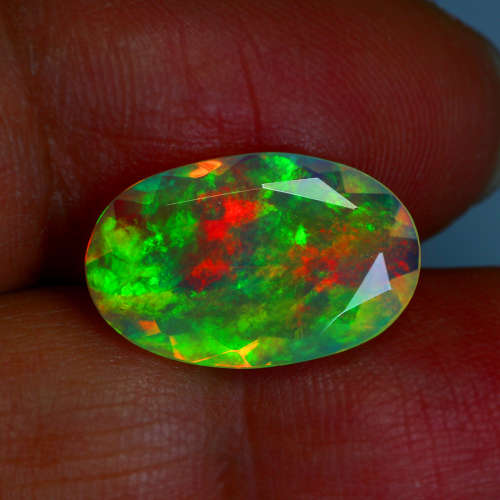 3.23 ct Wonderful Oval cut 16.00 x 10.00mm Rainbow Multi Colour  Play Fire Opal