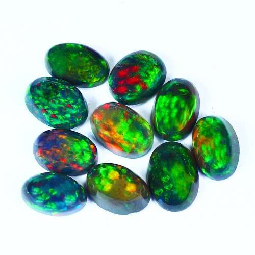 1.53Ct. Plesant Oval cut 5 x 3 mm Multi Colour Play Black Fire Opal
