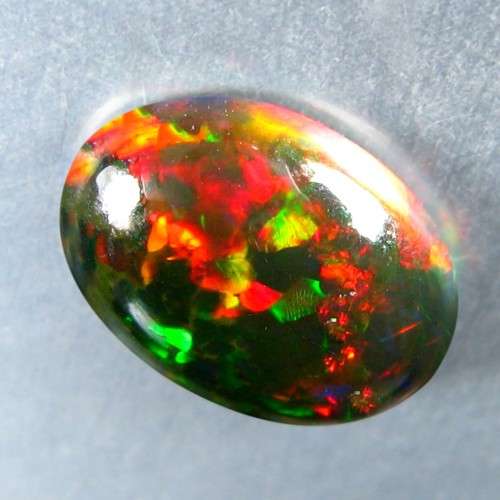 2.82Ct. Blue Green Flash Natural Solid Black Opal