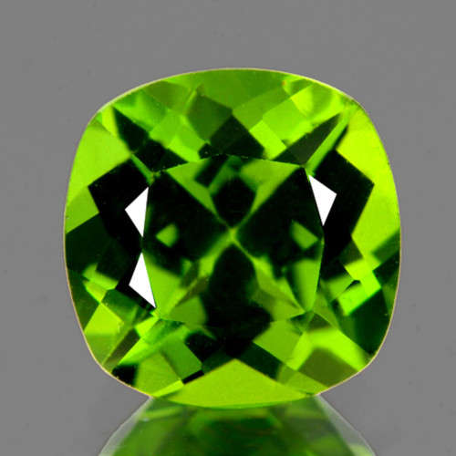1.15 Ct. 6.00 mm Cushion cut Peridot