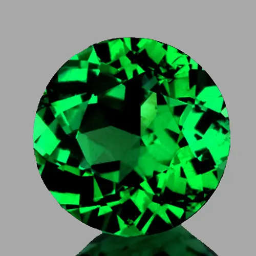 3.50mm Round AAA Emerald Color Tsavorite Garnet-Natural VVS
