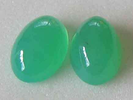 2 pieces -6.00x 4.00mm Oval cut Green Jade T. W 0.85ct. Price per piece
