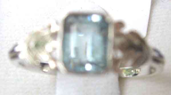 925 Sterling Silver and Blue Topaz Ring