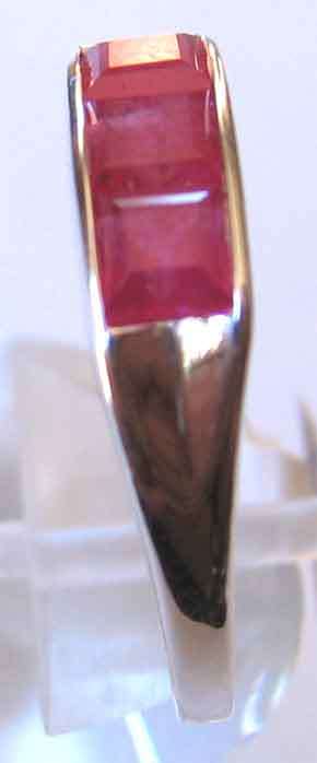 925 Sterling Silver and Genuine Rubies Ring