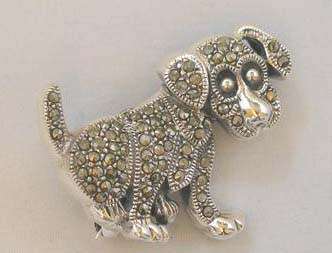 Lovely Sterling Silver ` puppy`  Brooch