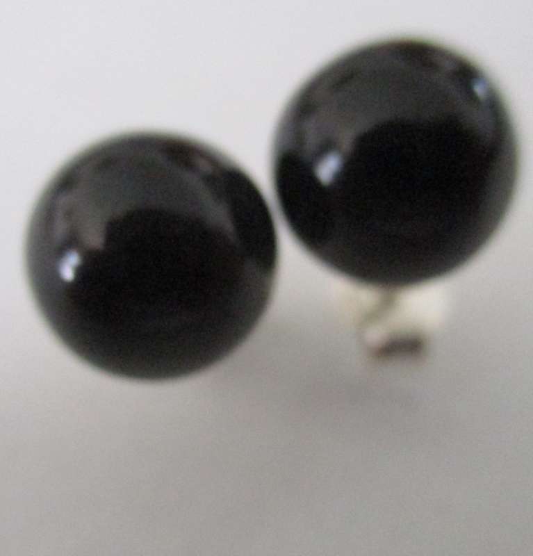 Sterling Silver and Black Onyx Earrings