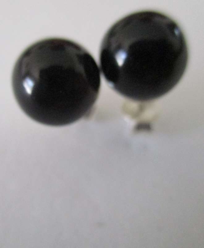 Sterling Silver and Black Onyx Earrings
