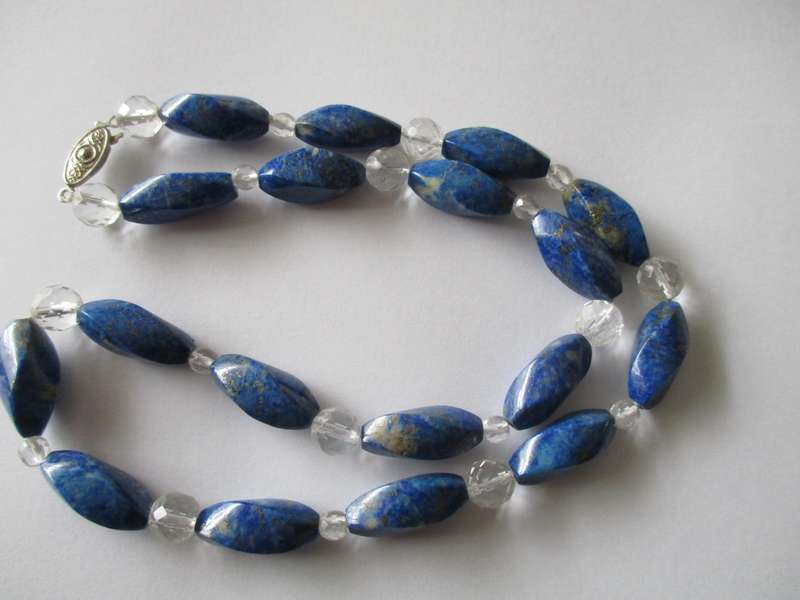 Lapis Lazuli and crystal Necklace
