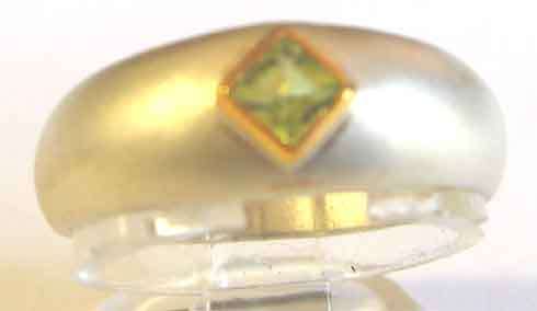Sterling Silver - with Genuine Peridot Ring.
