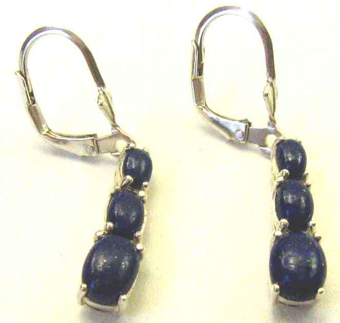 A beautiful  pair of Sterling Silver  and Lapis lazuli  Earrings.