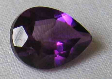 10.00 x 7.00 mm Pear -faceted cut  Amethyst 1.40 cts.